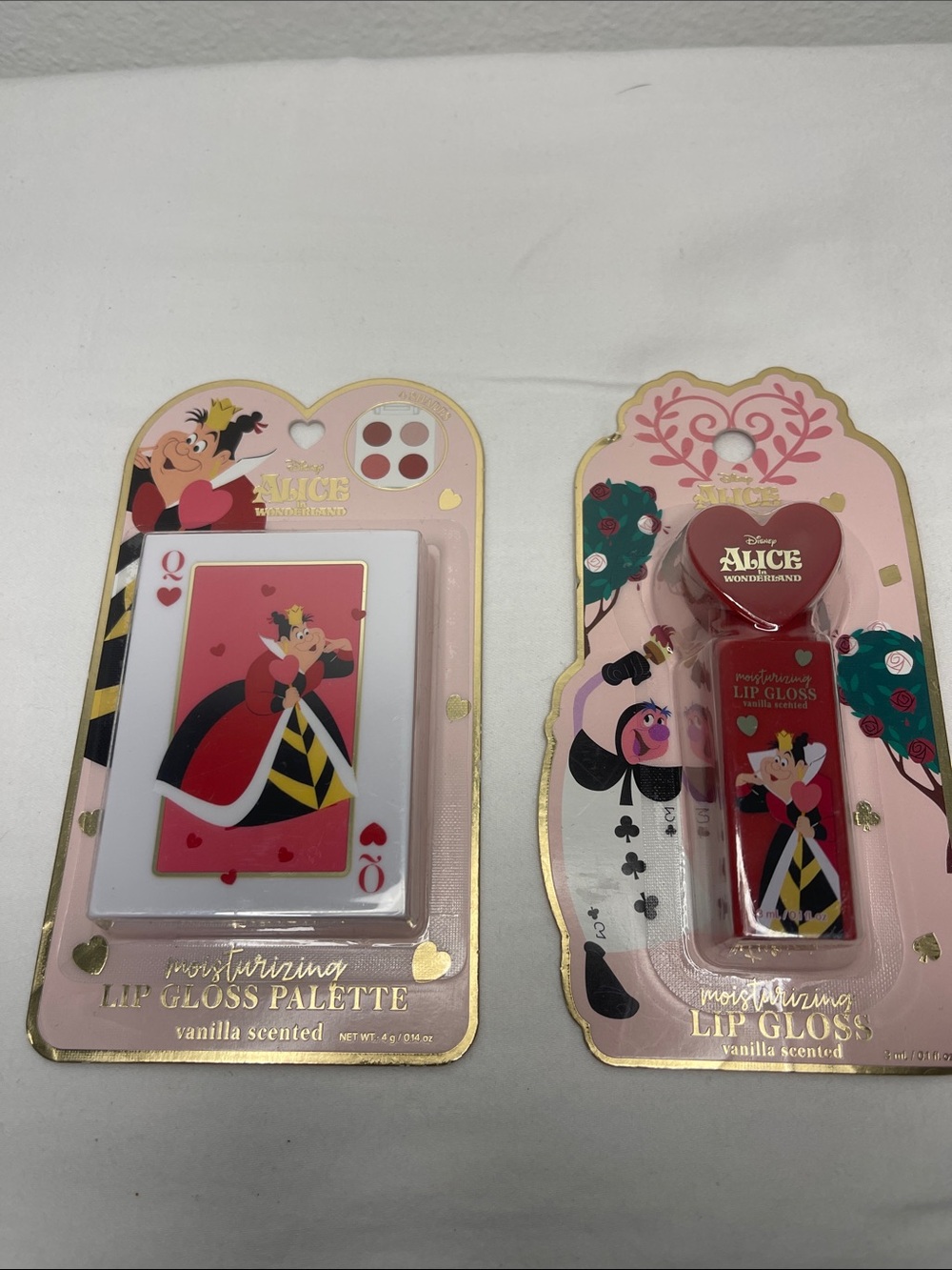 Alice in Wonderland Queen of Hearts Pink Lip Gloss Duo